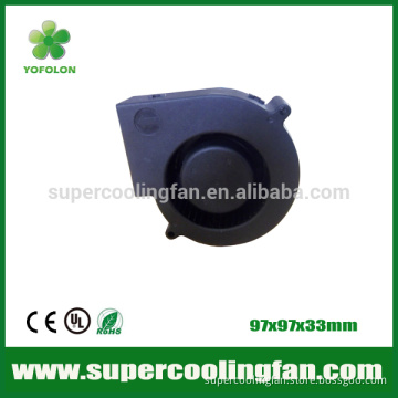 97x97x33mm 12V high flow low noise car seat dc axial blower fan